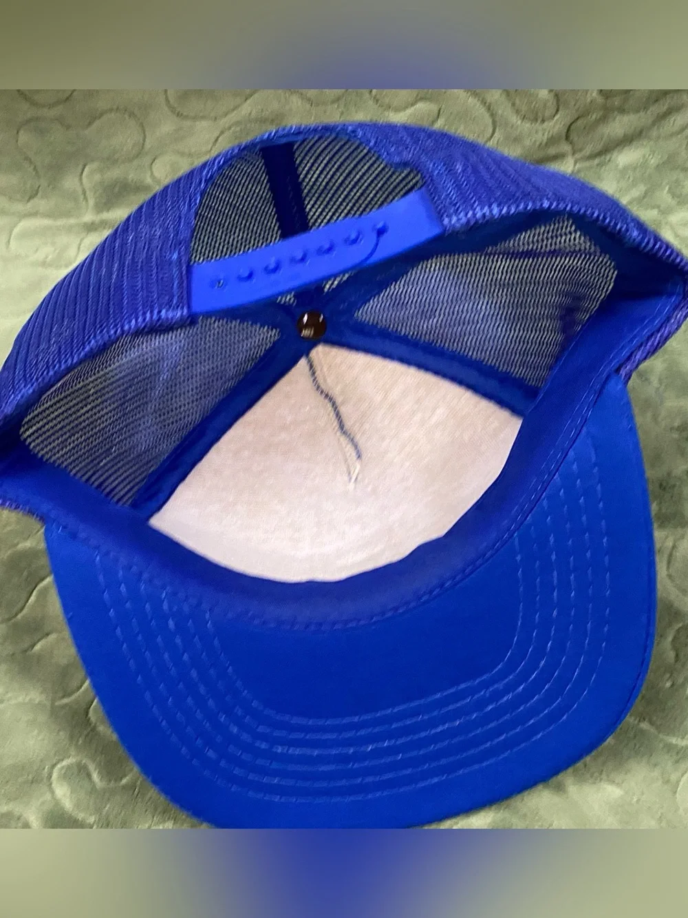Vintage 80s SnapBack Trucker Hat, Vina Del Mar Island, Blue Mesh, YoungAn